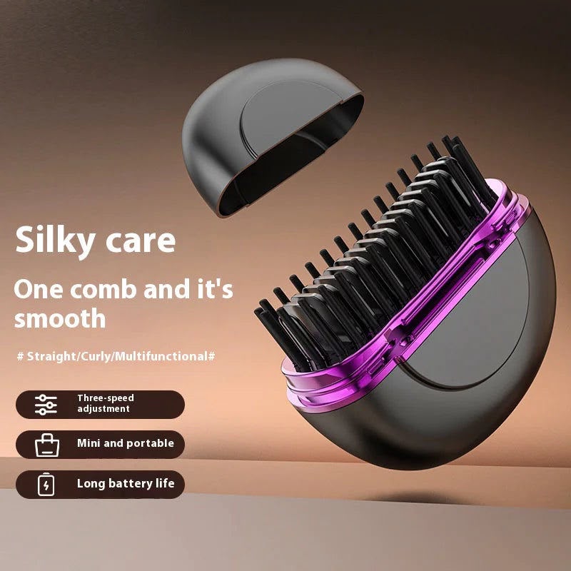 Silky Care Pro — 2-in-1 Cordless Hair Straightening Brush | Multifunctional Hot Comb for Straight & Curly Styles